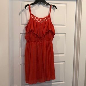 Cute boutique sundress, coral color large